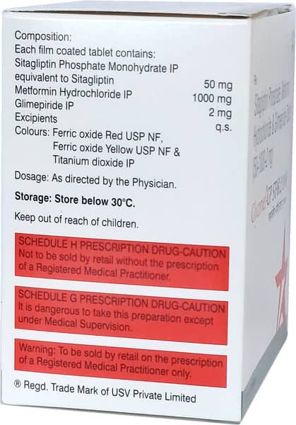 Glycomet Gp Star 2/1000mg Strip Of 10 Tablets