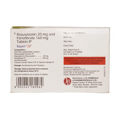 Razel F Plus 20mg Strip Of 15 Tablets