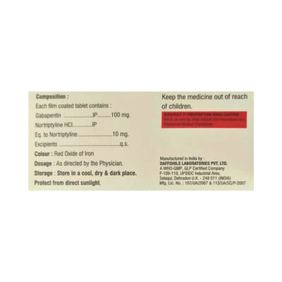 Dexogaba Nt 100mg Strip Of 10 Tablets