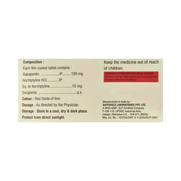 Dexogaba Nt 100Mg Strip Of 10 Tablets