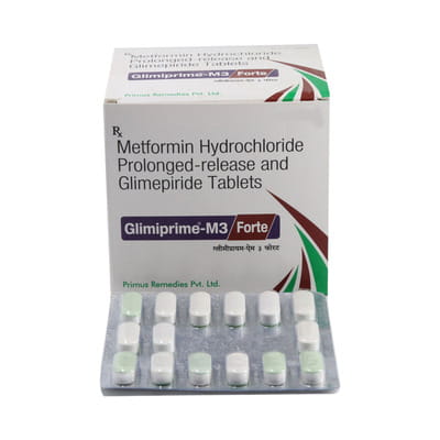 Glimiprime M 3mg Forte Strip Of 15 Tablets