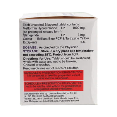 Glimiprime M 3mg Forte Strip Of 15 Tablets