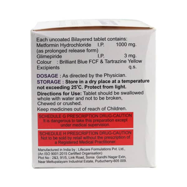 Glimiprime M 3Mg Forte Strip Of 15 Tablets