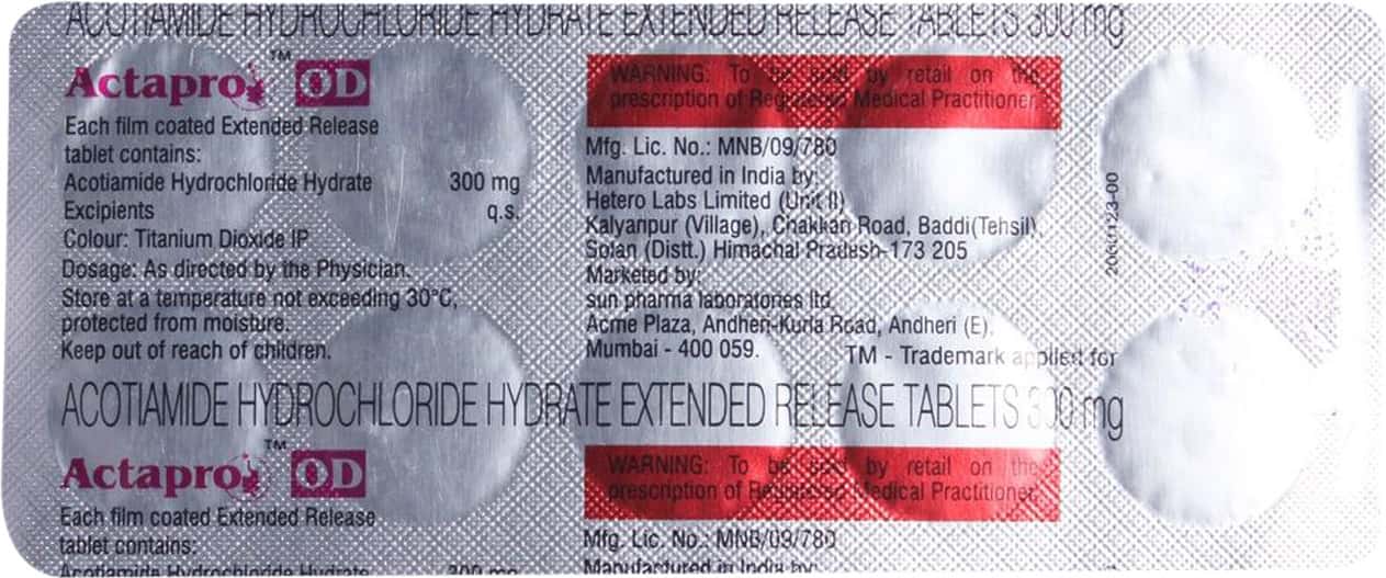 Actapro OD Tablet: Uses, Side Effects, Price, Dosage & More Info ...