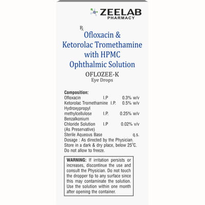 Oflozee K Bottle Of 5ml Eye Drops