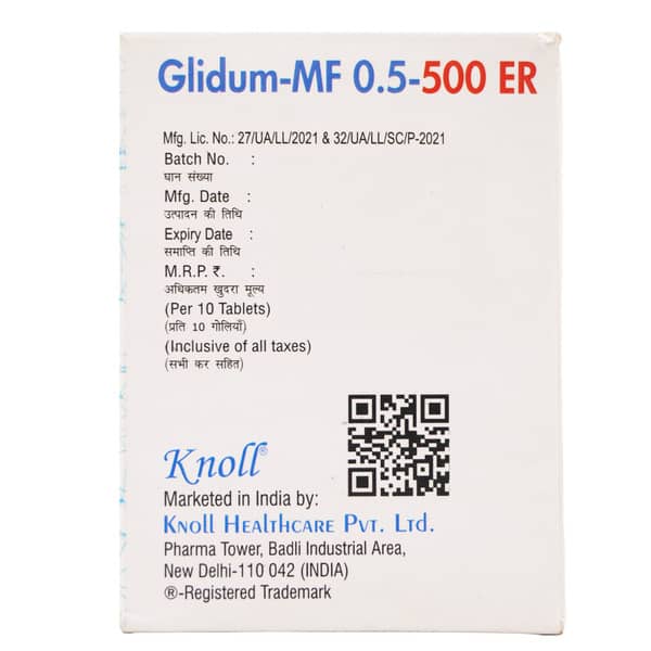 Glidum Mf Er 0.5/500Mg Strip Of 10 Tablets