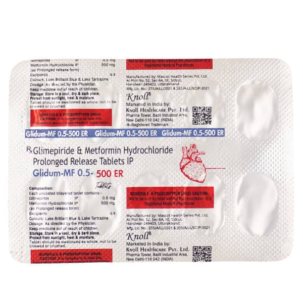 Glidum Mf Er 0.5/500Mg Strip Of 10 Tablets