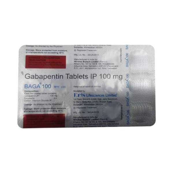 Baga 100Mg Strip Of 15 Capsules