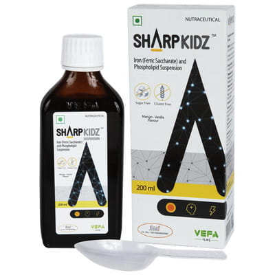 Sharpkidz Mango Vanilla Flavour Sugar Free Bottle Of 200ml Suspension