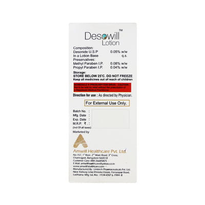 Desowill Bottle Of 30ml Lotion