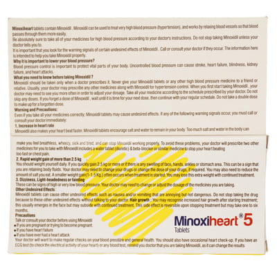 Minoxiheart 5mg Strip Of 10 Tablets