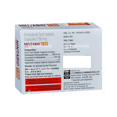 Nintabid 150mg Strip Of 10 Capsules