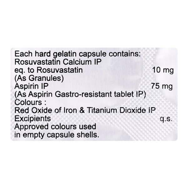 Rosycap Asp 10/75mg Strip Of 15 Capsules