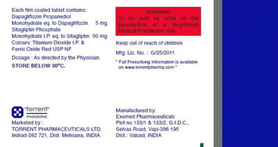 Glucreta S 5/50mg Strip Of 10 Tablets