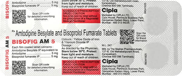 Bisofig Am 5mg Strip Of 10 Tablets