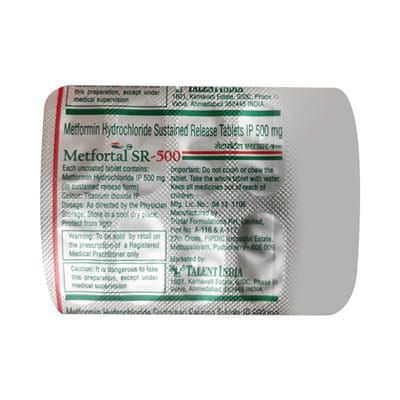 Metfortal Sr 500mg Strip Of 15 Tablets