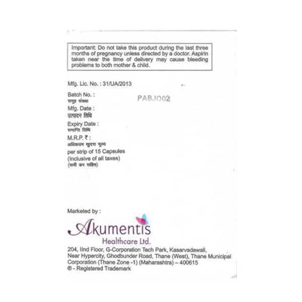 Rosycap Asp 20/150mg Strip Of 15 Capsules