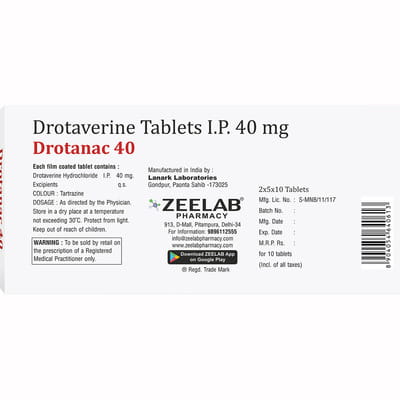 Drotanac 40mg Strip Of 10 Tablets