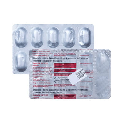 Sitabite Dm 100/10/500mg Strip Of 10 Tablets