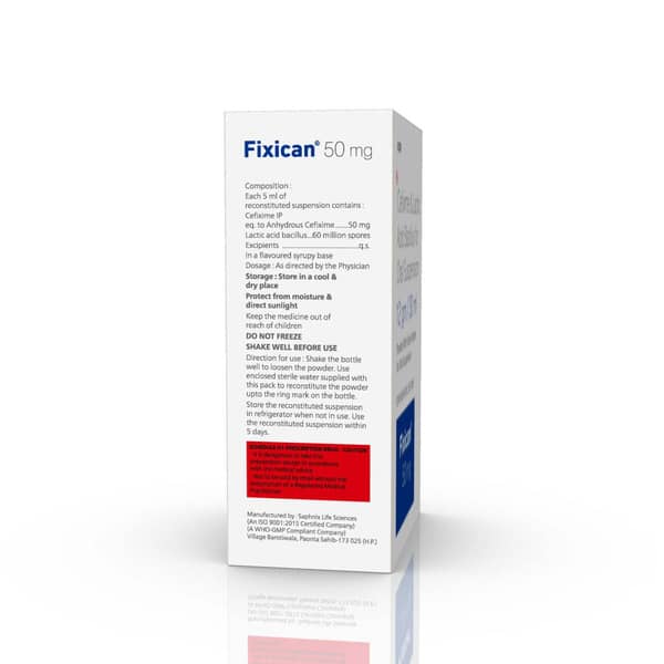 Fixican 50mg Bottle Of 30ml Dry Suspension
