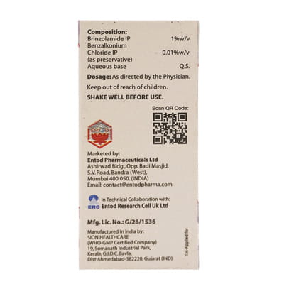 Brintod Bottle Of 5ml Eye Drops