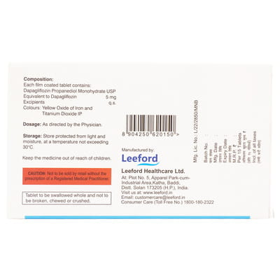Dapaford 5mg Strip Of 15 Tablets