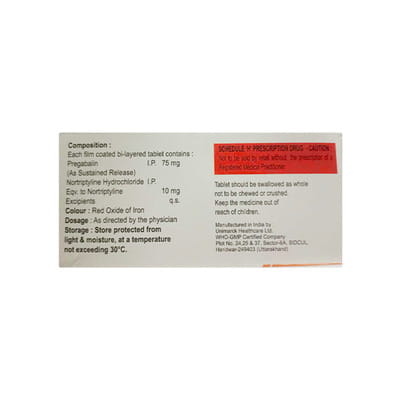 Pregabrit Nt 75/10mg Strip Of 15 Tablets