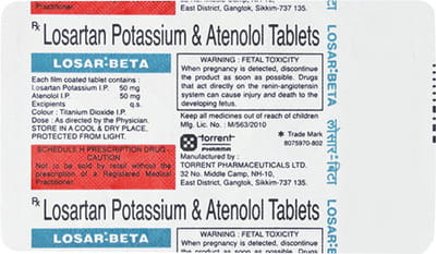 Losar Beta Strip Of 15 Tablets