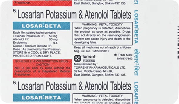 Losar Beta Strip Of 15 Tablets