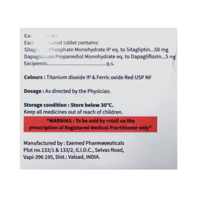 Dapahenz S 5/50mg Strip Of 10 Tablets