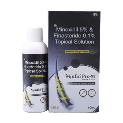 Minfin Pro 5% Bottle Of 60ml Hair Solution