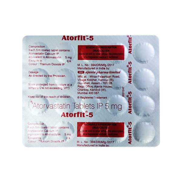 Atorfit 5mg Strip Of 20 Tablets