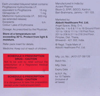 Tribet 1mg Strip Of 15 Tablets