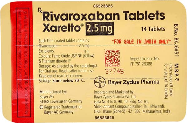 Ixarola 2.5mg Strip Of 14 Tablets
