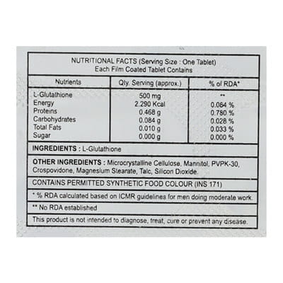 Glutaspa 500mg Strip Of 10 Tablets