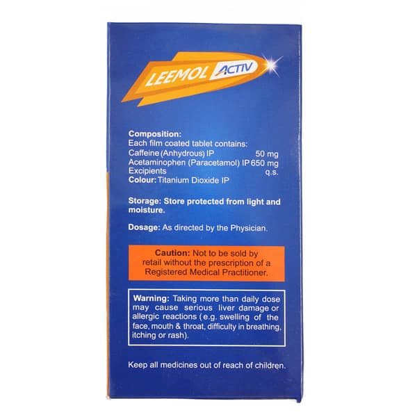 Leemol Activ 650/50 Mg Strip Of 10 Tablets