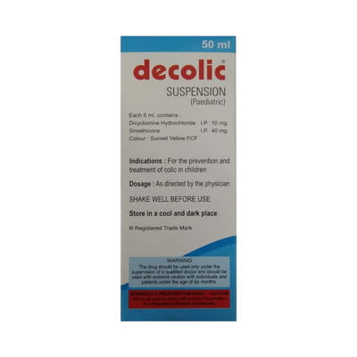 Decolic Vanilla Flavour Paediatric Bottle Of 5o Ml Suspension