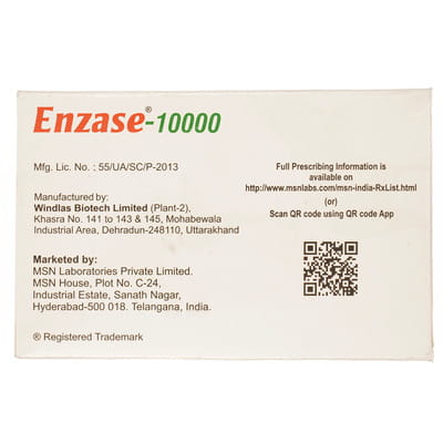 Enzase 10000 Strip Of 10 Capsules