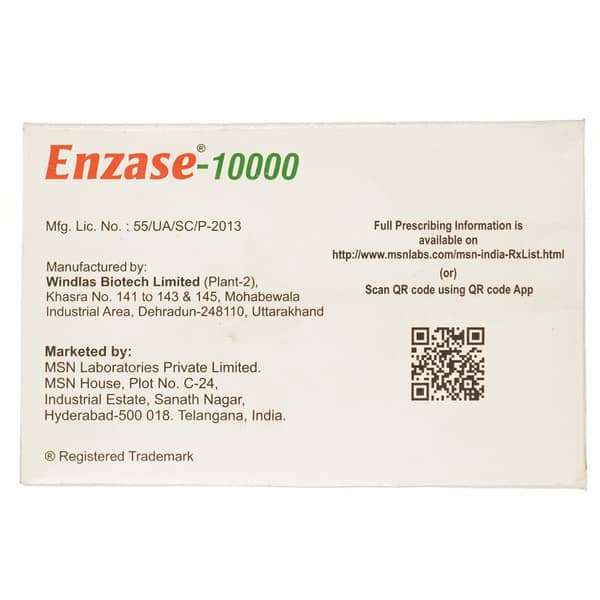 Enzase 10000 Strip Of 10 Capsules