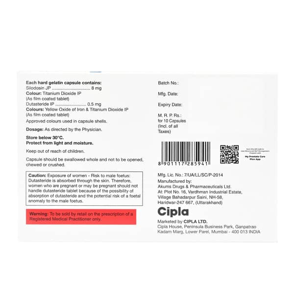 Silofast D 8Mg Strip Of 10 Capsules