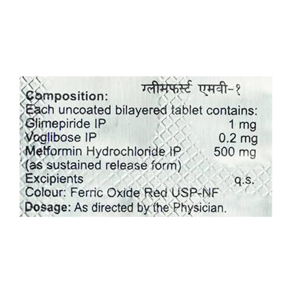 Glimfirst Mv 1Mg Strip Of 15 Tablets