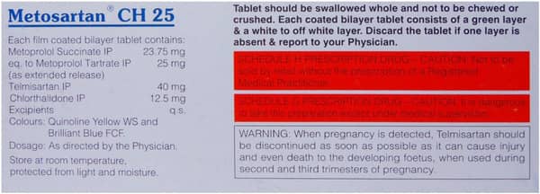 Metosartan CH 25 Tablet