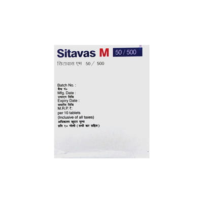 Sitawow M 50/500mg Strip Of 10 Tablets