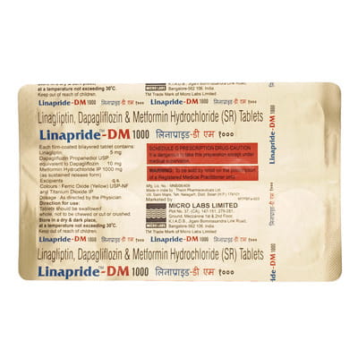 Linapride Dm 1000mg Strip Of 10 Tablets