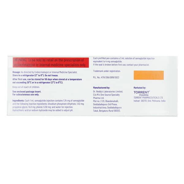 Semalix 4Mg Pre Filled Pen Of 3Ml Solution For Injection