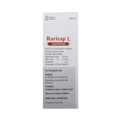 Raricap L Bottle Of 200ml Suspension
