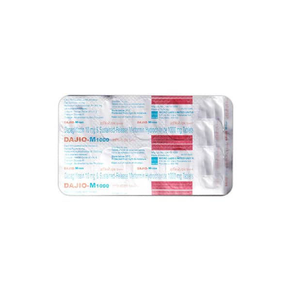Dajio M 10/1000mg Strip Of 10 Tablets