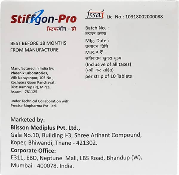 Stiffgon Pro Strip Of 10 Tablets