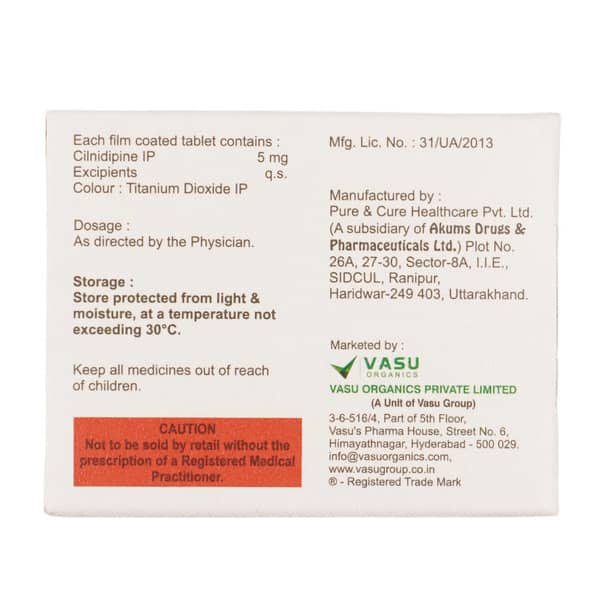 Cildipin 5mg Strip Of 10 Tablets