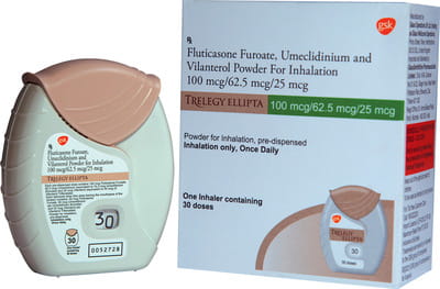 Trelegy Ellipta 100mcg/62.5mcg/25mcg Packet Of 30 Dose Inhaler